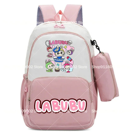 Large Capacity Backpacks Pencil Bag Cartoon Printed Animals Schoolbag Boys Girls Book Stationery Storage Bags Gift