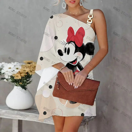 Mickey Party Kleider für Frauen 2022 Sexy Kleid Neue Mode Y2k Farbe Elegante Casual frauen Kleider Minnie Maus Freizeit Disney