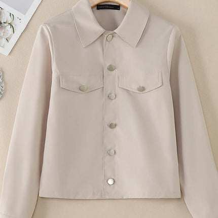 ZANZEA Women Daily Outerwear Long Sleeve Work Wear Casual Solid Color Coats Button Up 2025 Spring Turn-down Collar Thin Jackets