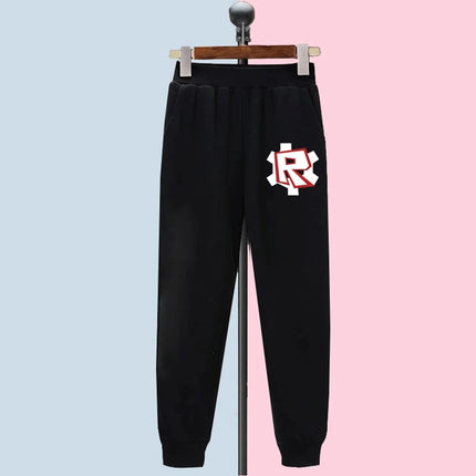 Kids' Hoodie with Roblox Colorful Character Print, Fashion Casual Sweatshirt for Boys Girls, Trendy Streetwear Pullover