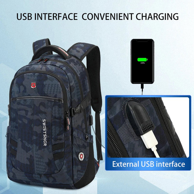 2025 New Anti-theft Backpack For Men 17.3 Inch Large Capacity Laptop Backpack Waterproof Travel Pack College Schoolbag Mochila