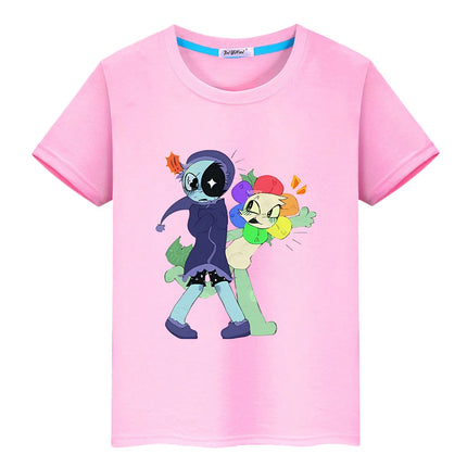 100%Cotton t shirt for kids boy 10year Dandys World print anime Short Tees Cartoon Tops pride tshirt y2k one piece girls clothes