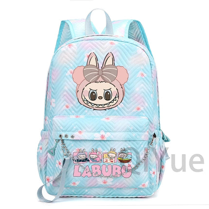 Cute Cartoon Backpack Teenager Girl Zimomo Knapsack Mokoko Charm Junior Student Casual Commute Back To School Waterproof Bags