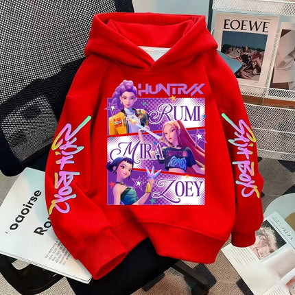 Anime Kpop Demon Hunters Children's Sweatshirt Kawaii Tiger Harajuku Hoody for Boys Girls Fan Gifts Hoodies Kid