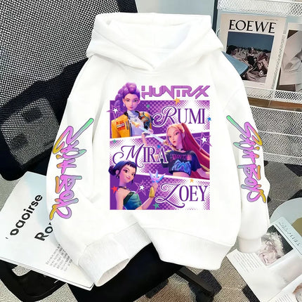 Anime Kpop Demon Hunters Children's Sweatshirt Kawaii Tiger Harajuku Hoody for Boys Girls Fan Gifts Hoodies Kid