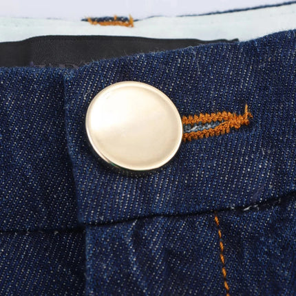 TRAFZA Vintage Casual Chic Women Cowboy Suit Single Breasted Loose Jackets Long Pants Fashion 2025 Spring Summer Denim Suits