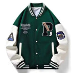 M / P-shaped baseball jacket Green