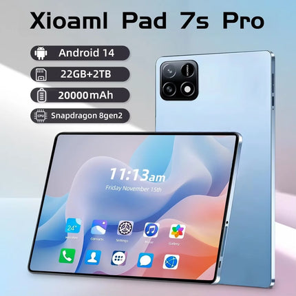 2025 NEW Original Pad 7S Pro 11inch Tablet  Android 14 22GB+1TB 20000mAh 5G Dual SIM Bluetooth WiFi HD 4K Screen Tablet PC