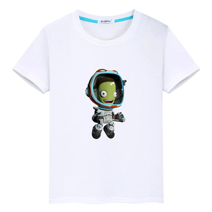Kerball Space Program T-shirts Game Printing Short Sleeve Casual Tee-shirt 100% Cotton Summer Kawaii Graphic Tshirt Boys/Girls