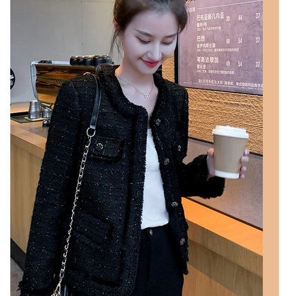 Jielur Autumn New Sweet Ladies Elegant Women Jackets Solid Street Fashion Jackets Woman Black Casual Loose Slim Coats Female