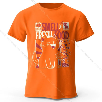 Men's Rabbit Printed T-Shirt 100% Organic Cotton Relaxed Fit Hand Painted Design Tee for Adults Quirky Fashion