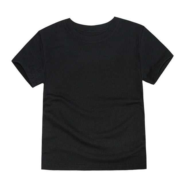 Blank T Shirt 100% Cotton for Boys Girls Clothes Short Sleeve Baby Girl Tshirt 9 to 12 18 24 Months Green Purple Blue Child Tops