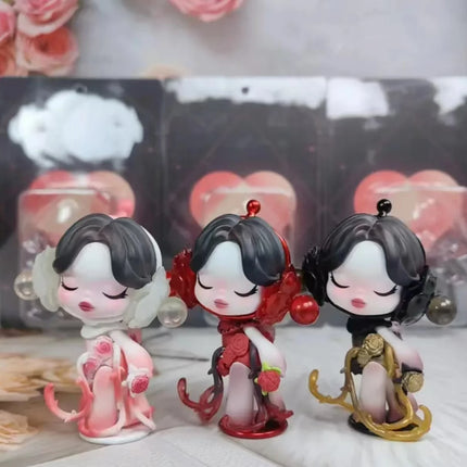 Blind Box Skullpanda Valentine'S Day Handmade Elevator China Edition Red Pink Black Birthday Gift Decoration Handmade Model Gift