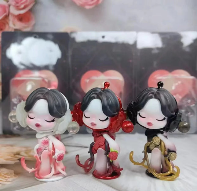 Blind Box Skullpanda Valentine'S Day Handmade Elevator China Edition Red Pink Black Birthday Gift Decoration Handmade Model Gift