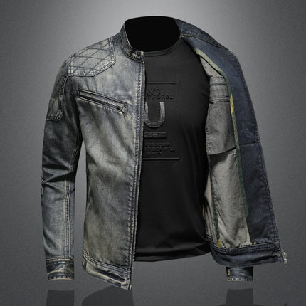 2024 New Men's High Quality Fashion with Handsome Retro Trend Leisure Spring and Autumn Good Zipper Denim Jacket  None   M-6XL