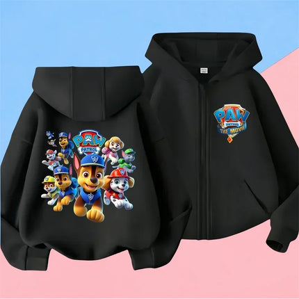 2025 Disney Minnie Mouse Girl Cartoons Kawaii Girl Clothes zipper Hoodie Boy Children Top Caricature Fashion Disneyland Trip