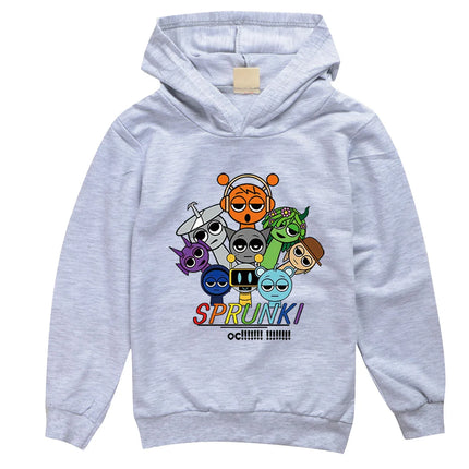 Incredibox Sprunki Hoodie for Kids Hoody Sweatshirts for Teen Boys Cartoon Coats for Girls, Casual Outerwear for Baby, Game, Hot