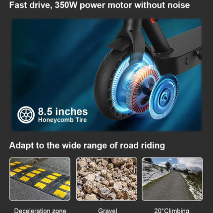 iScooter i9pro Electric Scooter 350W 7.5Ah Powerful Electric Kick Scooter 30km Max Range 30km/h Speed Electric eScooter With APP