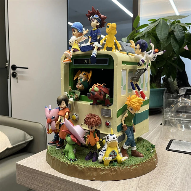 34CM Digimon Adventure Anime Figure GK The Initial Memories Yagami Taichi Ishida Yamato Takenouchi Sora Izumi Koushiro Mimi Toys