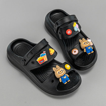 Fashion Popular Cartoon Slippers New Flats Bottom Boys and Girls Non-Slip Soft Bottom Sandals 811