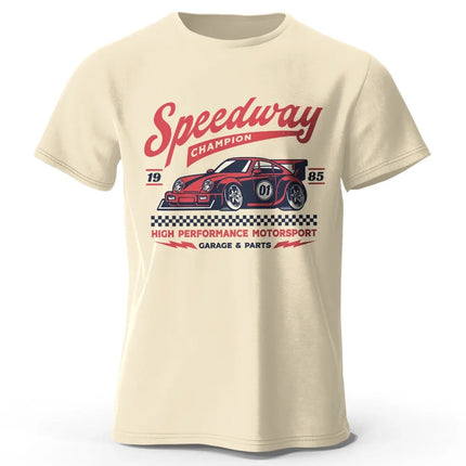 Formula Racing Art T-Shirt 100% Premium Cotton Performance Fit Hand Drawn Speed Graphic Tee for Racing Fans