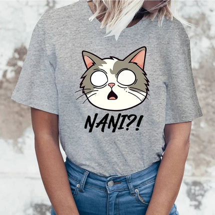 Summer New Fashion Nani Print Graphic Women T-Shirt Fashion Casual Short Sleeve Shirt Tee Ladys Oversied Crew Collar Tshirts