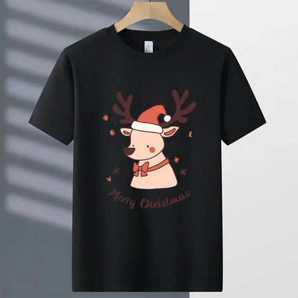 Christmas EIK Print T-Shirt Casual Short Sleeve Crew Neck Tshirts Women's Clothing Merry Christmas Oversized Tee Christmas Gifts