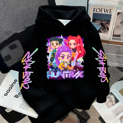 Christmas Children's Boys and Girls Anime Clothing Kpop Devil Hunter Hoodie Casual Fashion Autumn/Winter Warm Sweatshirt