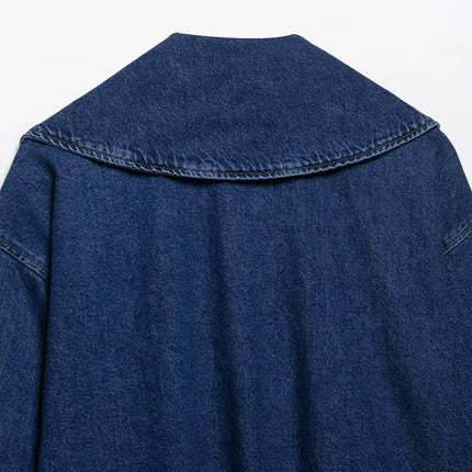 Summer Women's Suit Lace-up High-waisted Jeans Zipper Denim Jacket Top 2025 Casual Pants Set Women's Two Pieces set