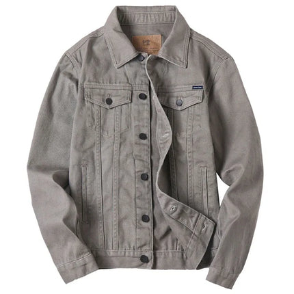 Men Cargo Casual Denim Jackets Slim Solid Color Outwear Coats For Male Size M-3XL