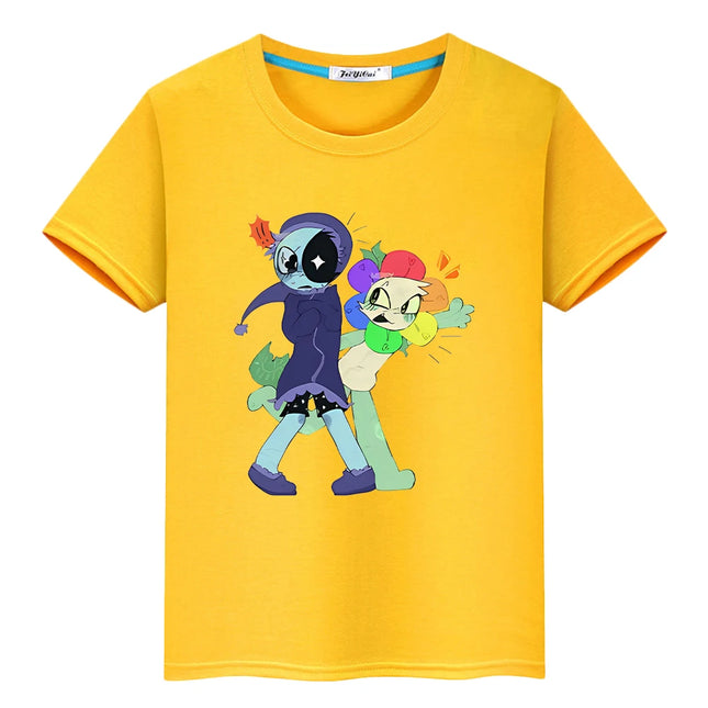 100%Cotton t shirt for kids boy 10year Dandys World print anime Short Tees Cartoon Tops pride tshirt y2k one piece girls clothes