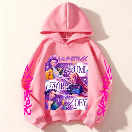 Autumn and winter hoodie movie comics children Kpop Devil Hunter children's sportswear cute sweet hoodie girl