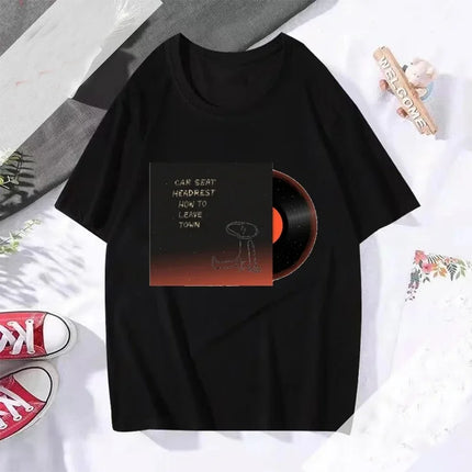 Car Seat Music Band Headrest Classic Cotton T-shirt Unisex DMN  Short Sleeves Tee Summer Casual Crew neck Black TShirt Oversized