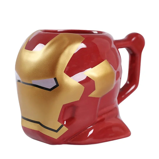 Marvel Superhero Spiderman Action Figure Water Cup Iron Man Cartoon Anime Model Ceramic Mug Captain America Hulk Coffee Cup Gift