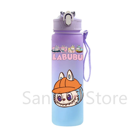 750Ml Cute Cartoon Printed Water Bottle Teenger Student Large Capacity Drinking Portable Outdoor Sport Water Cup Kid Gift