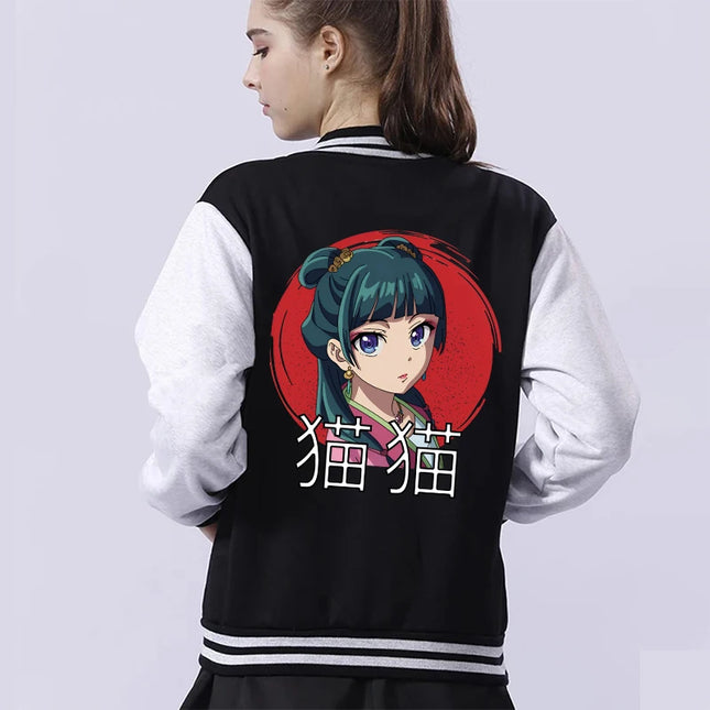 New Anime The Apothecary Diaries MAOMAO Print Baseball Jacket Men Women Autumn Winter Casual Jacket Long Sleeve Baseball Uniform