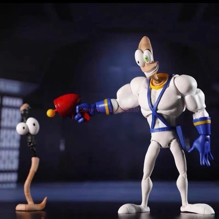 In Stock Original PDNA 1/12 Earthworm Jim Psy Crow Bob The Killer Action Figure Worm Body Psy-Crow Collectible Toy Birthday Gift