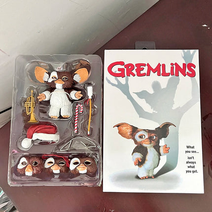 NECA Gremlins Figure Movie Edition Gremlins Retro Rubber Horror Doll Toy Doll Christmas Ver. Gift