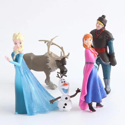 Disney Frozen 5pcs/Lot Anna Elsa Kristoff Sven Olaf PVC Action Figures Model Dolls Collection Birthday Gift Kids Toys