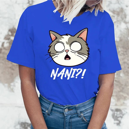 Summer New Fashion Nani Print Graphic Women T-Shirt Fashion Casual Short Sleeve Shirt Tee Ladys Oversied Crew Collar Tshirts