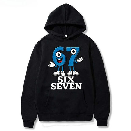 Bruh 67 Six Seven Funny Brainrot Meme Children's Hoodie Boys Girl Hooded Pullover Hiphop Streetwear Soft Casual Warm Sweatshirt