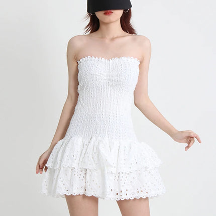 TWOTWINSTYLE Colorblock Temperament Dresses For Women