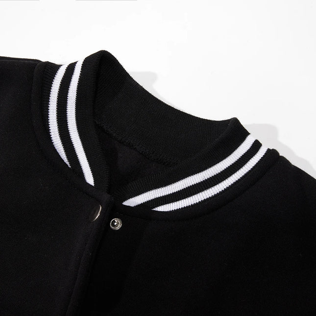 Japanese Retro Fashion Fish Jackets Man Fashion Hip Hop Baseball Uniform Personality Casual Jacket Warm Soft S-5Xl Clothing Male