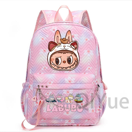 Cute Cartoon Backpack Teenager Girl Zimomo Knapsack Mokoko Charm Junior Student Casual Commute Back To School Waterproof Bags