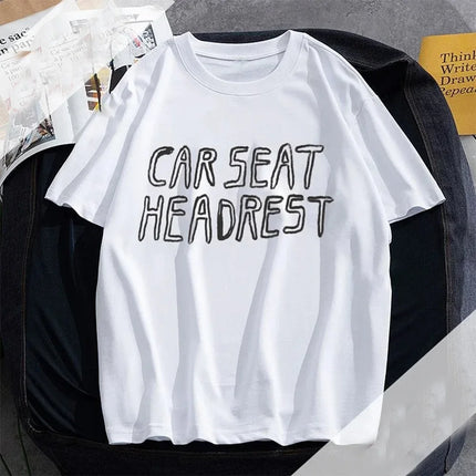 Car Seat Music Band Headrest Classic Cotton T-shirt Unisex DMN  Short Sleeves Tee Summer Casual Crew neck Black TShirt Oversized