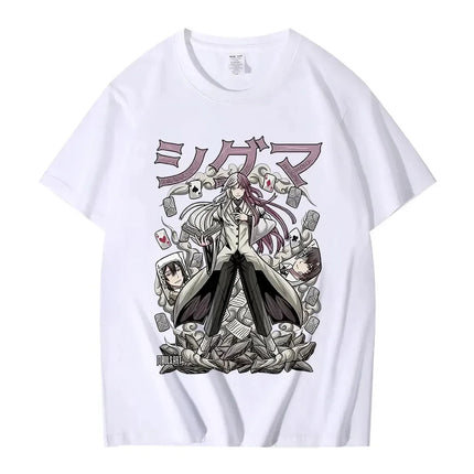 Anime Bungou Stray Dogs T-Shirt Sigma Manga Graphic Tshirts Men Women Harajuku Casual Cotton Oversized Short Sleeve T Shirts Top