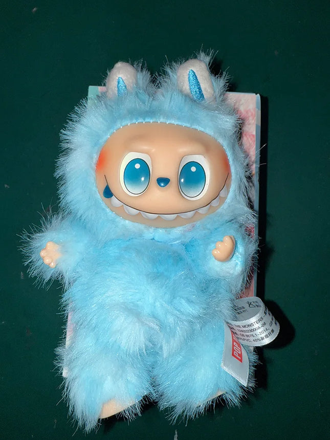 Hot Sale Labubu Sitting Plush Doll Blind Box Mystery Toy Kawaii Macaron Series Soft Stuffed Keychain For Fans