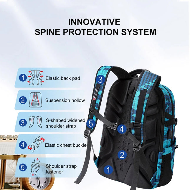 New Waterproof 17.3 Inch Laptop Backpack Men USB Charging Swiss Backpack Travel Women Rucksack Male Vintage School Bag Mochila