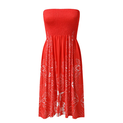 Sommer Damen Kleider Outfits 2024 Plus Size Sexy Trägerlose Tube Tops