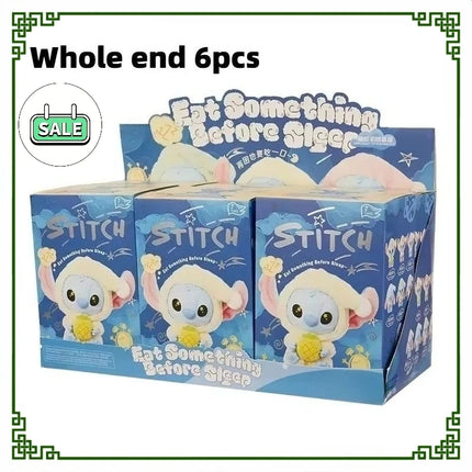 2025 Stitch Eat Some Thing Before Sleep Series Vinyl Blind Box Bag Pendant Cute Doll Mystery Box Toy Birthday Surprise Gift